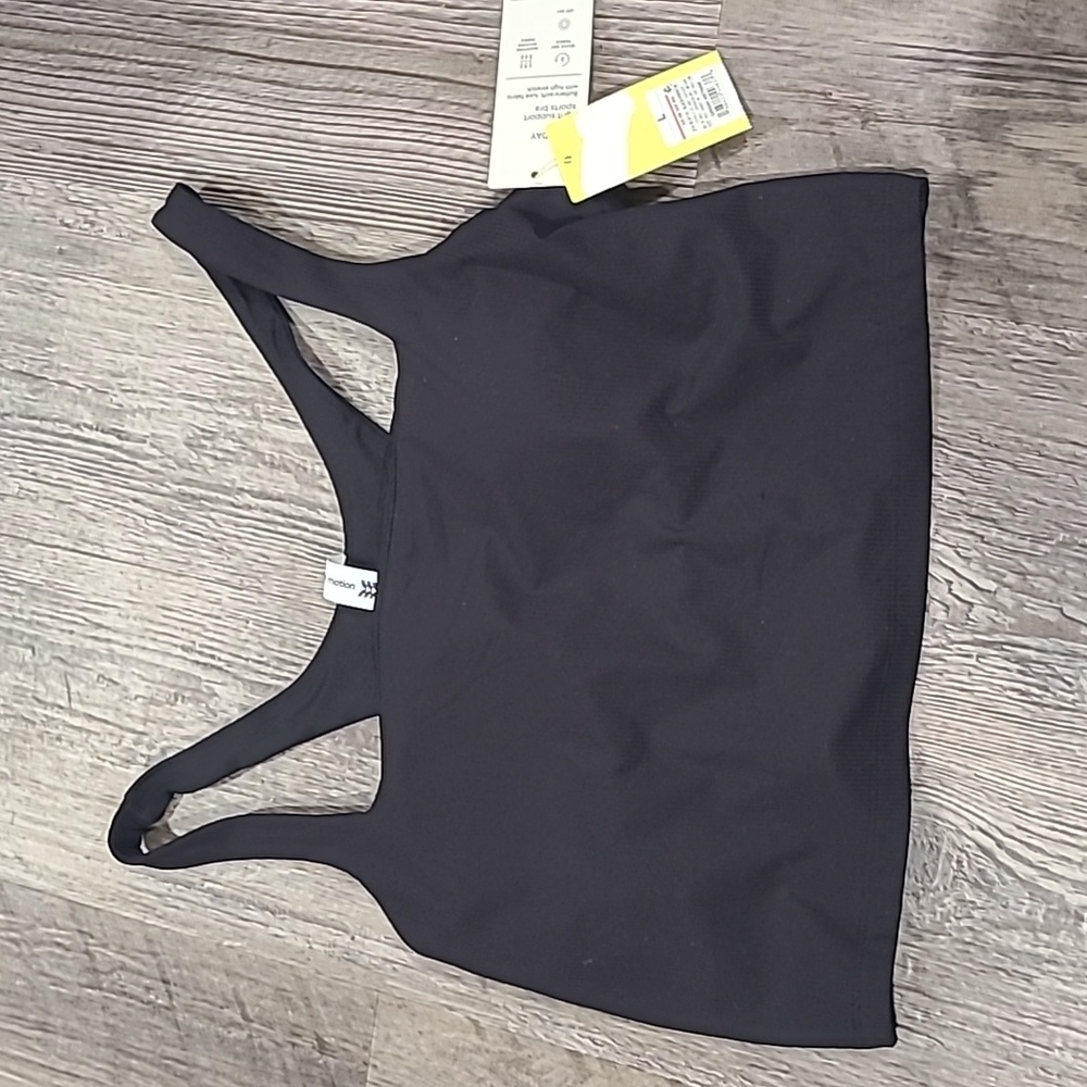 All In Motion Everyday Soft Light Support Ribbed Square Neck Cropped Sports Bra - Picture 3 of 4